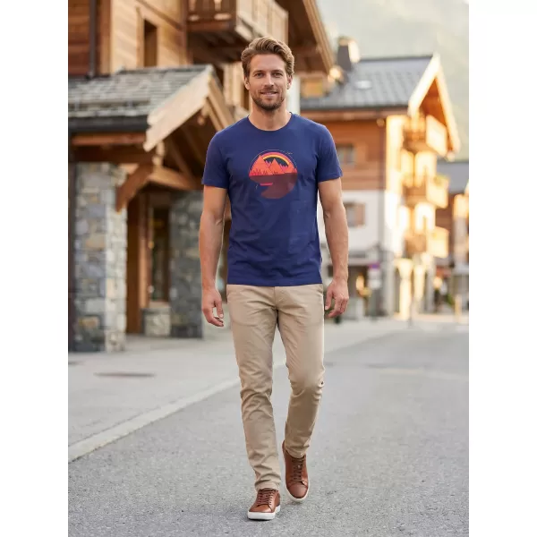  Tricou pentru bărbați ALTISPORT ALM186129 ALBASTRU MIEZUL NOPȚII 