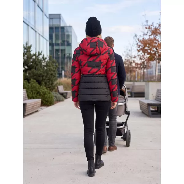  Geaca de dama ALTISPORT DARCIA NEGRU/ROSU 