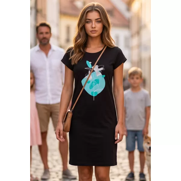  Tricou/rochie extinsă pentru femei ALTISPORT ALW187178 NEGRU -BLUE 