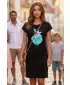 Tricou/rochie extinsă pentru femei ALTISPORT ALW187178 NEGRU -BLUE