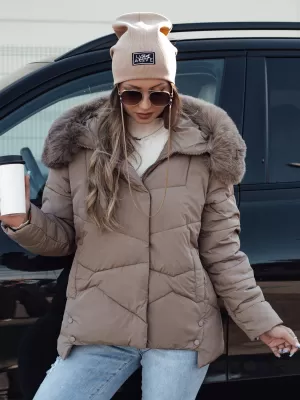 Geacă pentru femei DSTREET FIXMIX BEJ