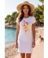 Tricou/rochie extinsă pentru femei ALTISPORT ALW187178 ALB