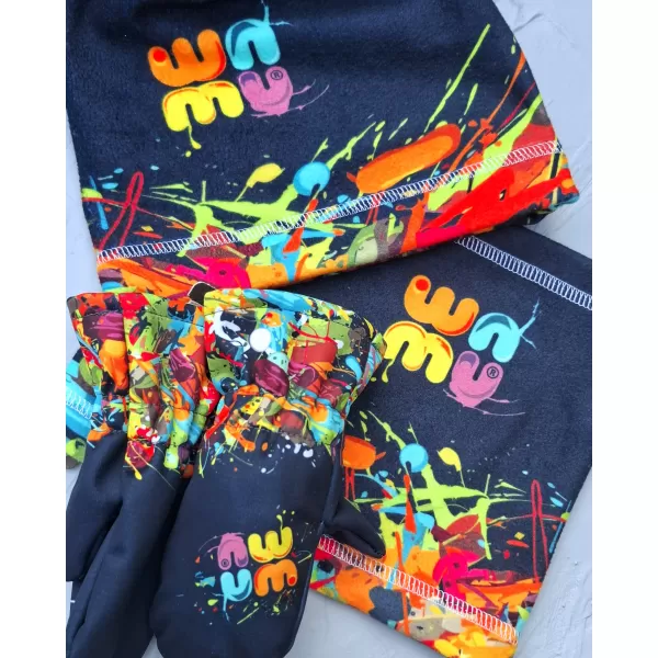  Mănuși softshell pentru copii WAMU GAME ON NEGRU 