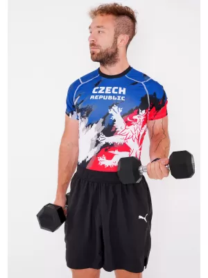 Cămașă funcțională de compresie pentru bărbați cu mâneci scurte premium ALTISPORT VOJ/ALM036TR04 DUNGI