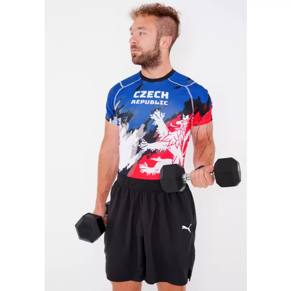  Cămașă funcțională de compresie pentru bărbați cu mâneci scurte premium ALTISPORT VOJ/ALM036TR04 DUNGI 