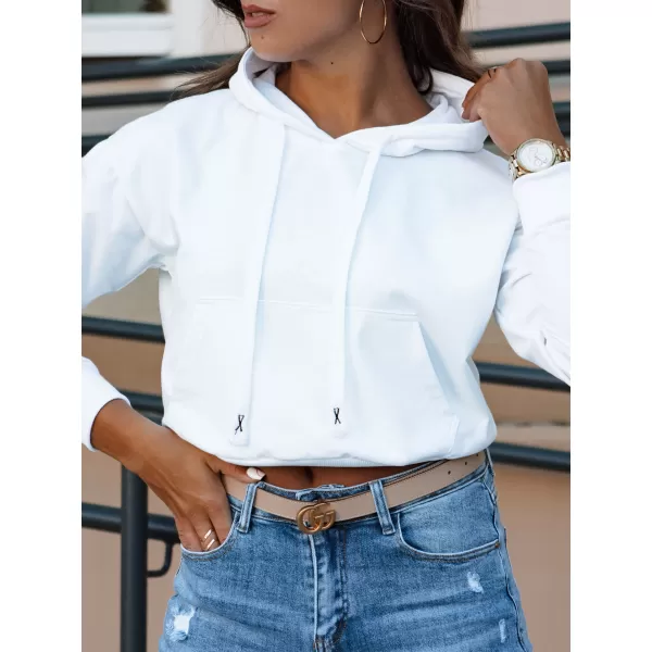  Panoul pentru doamne DSTREET TRENDHOOD BY1310 ALB 