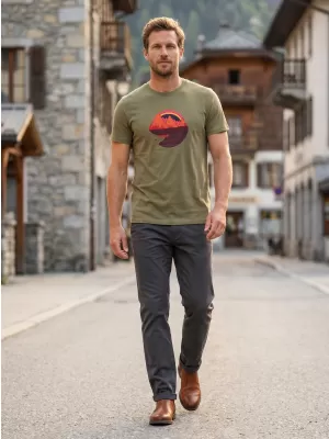 Tricou pentru bărbați ALTISPORT ALM186129 KAKI