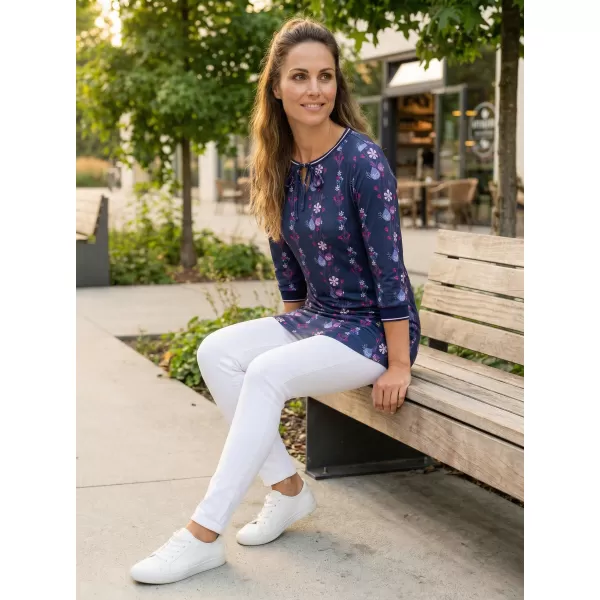  Tricou pentru femei KIXMI TRISHA ALBASTRU INCHIS 