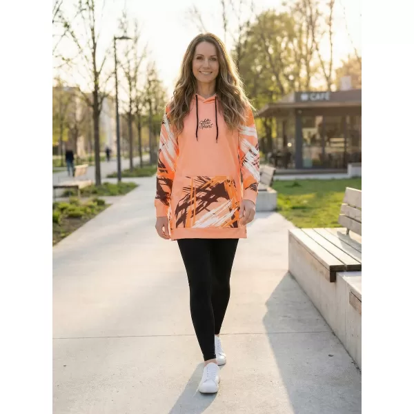  Hanorac prelungit funcțional pentru femei premium ALTISPORT VOJ/ALW039MI03 PORTOCALE 