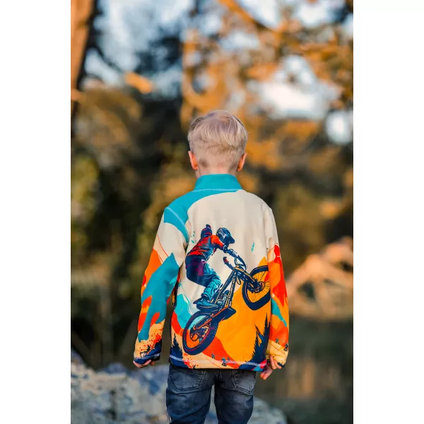  Hanorac fleece pentru copii WAMU MOUNTAIN BIKE VERDE 