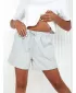 Pantaloni scurți pentru doamne DSTREET PELLA SY0416 GRI DESCHIS