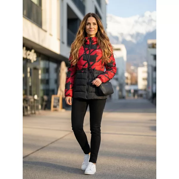  Geaca de dama ALTISPORT DARCIA NEGRU/ROSU 