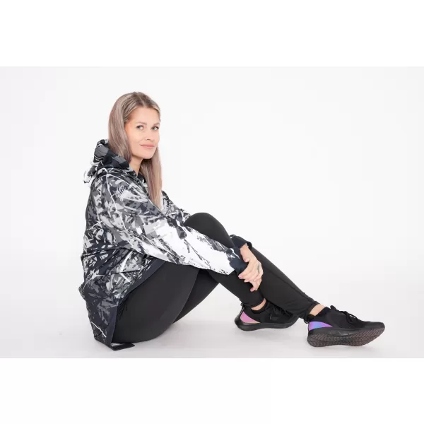 Hanorac prelungit funcțional pentru femei premium ALTISPORT VOJ/ALW018MI03 ALB-NEGRU 