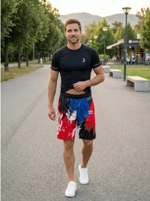 Pantaloni scurți funcționali premium pentru bărbați, fără buzunare ALTISPORT VOJ/ALM036KRA02 DUNGI
