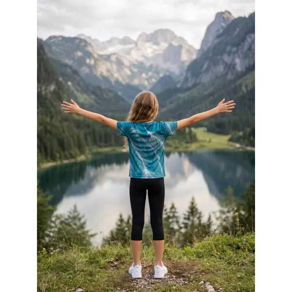  Tricou funcțional premium pentru copii ALTISPORT VOJ/ALK001TR01 SMARALD/GRI 