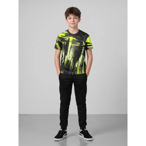  Tricou funcțional premium pentru copii ALTISPORT VOJ/ALK010TR01 NEGRU SI GALBEN 