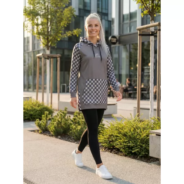  Hanorac prelungit funcțional pentru femei premium ALTISPORT VOJ/ALW048MI03 GRI 