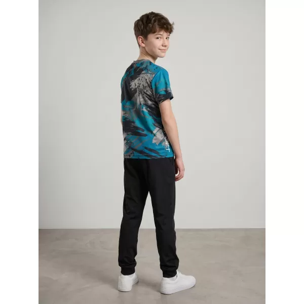  Tricou funcțional premium pentru copii ALTISPORT VOJ/ALK014TR01 NEGRU/KEROSEN 