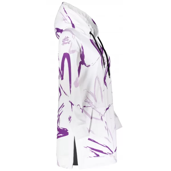  Hanorac prelungit funcțional pentru femei premium ALTISPORT VOJ/ALW049MI03 ALB/VIOLET 