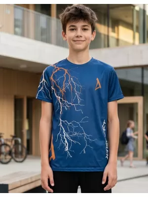 Tricou funcțional premium pentru copii ALTISPORT VOJ/ALK004TR01 BLEUMARIN/MARO