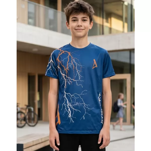  Tricou funcțional premium pentru copii ALTISPORT VOJ/ALK004TR01 BLEUMARIN/MARO 