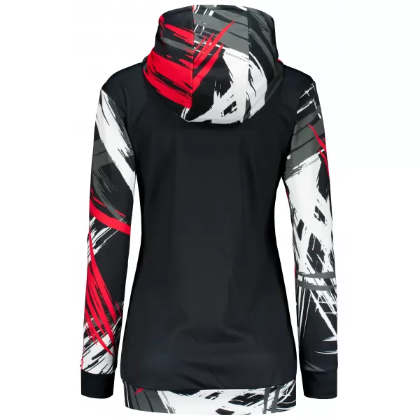  Hanorac funcțional premium pentru femei ALTISPORT VOJ/ALW039MI01 NEGRU/ROSU 