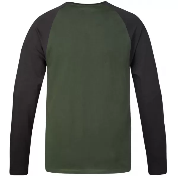  Tricou pentru bărbați cu mâneci lungi HANNAH ROKET COMBINAȚIE VERDE/ANTRACIT 
