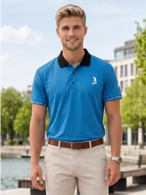 Tricou funcțional pentru bărbați cu guler premium ALTISPORT VOJ/ALM000TR05 KEROSENUL