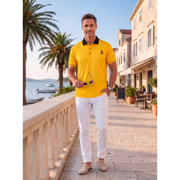  Tricou funcțional pentru bărbați cu guler premium ALTISPORT VOJ/ALM000TR05 PORTOCALE 