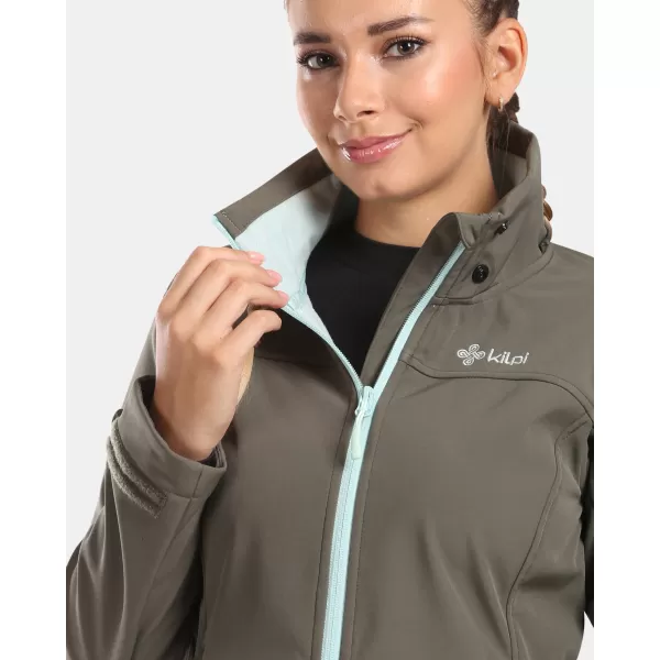  Jachetă softshell de damă KILPI RAVIA-W WL0129KI VERDE ÎNCHIS 