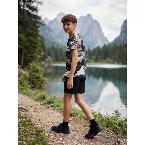  Tricou funcțional premium pentru copii ALTISPORT VOJ/ALK014TR01 NEGRU/GRI 