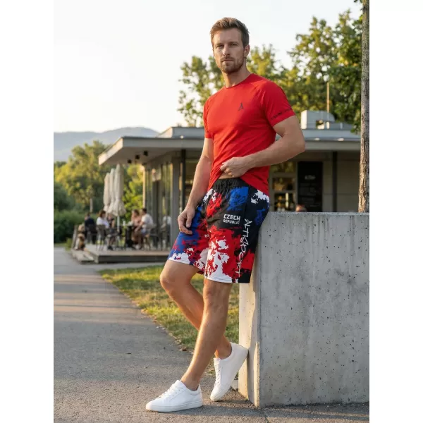  Pantaloni scurți funcționali premium pentru bărbați, fără buzunare ALTISPORT VOJ/ALM036KRA02 PETE 