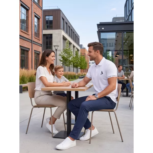 Tricou funcțional pentru bărbați cu guler premium ALTISPORT VOJ/ALM000TR05 ALB 