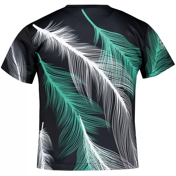  Tricou funcțional premium pentru copii ALTISPORT VOJ/ALK001TR01 NEGRU/TURCOAZ 