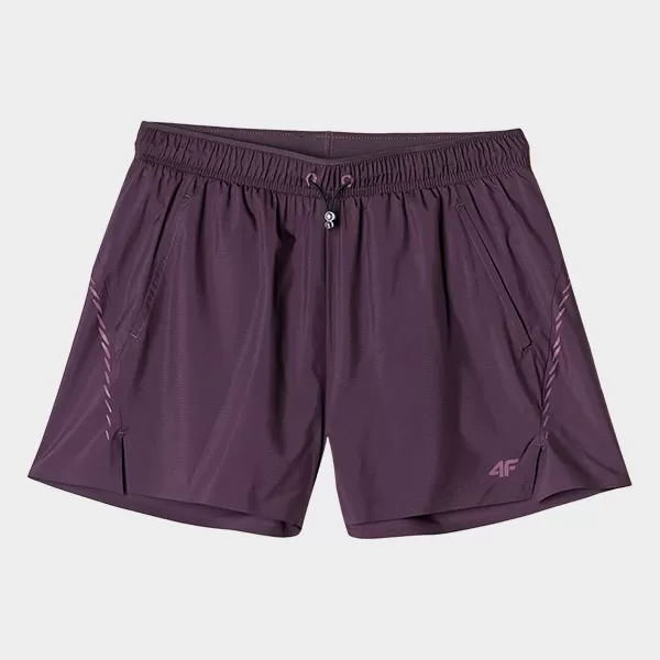  Pantaloni scurți de damă 4F WAW24TFSHF0758 VIOLET ÎNCHIS 