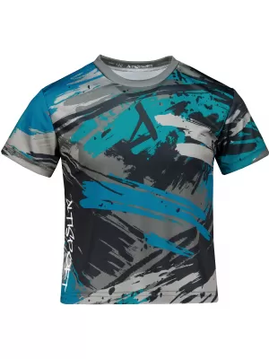 Tricou funcțional premium pentru copii ALTISPORT VOJ/ALK014TR01 NEGRU/KEROSEN