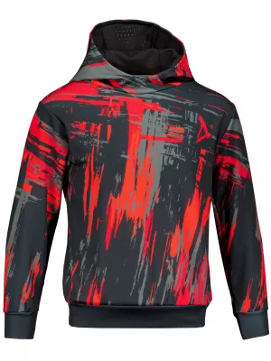 Hanorac funcțional premium pentru copii ALTISPORT VOJ/ALK010MI01 NEGRU/ROSU