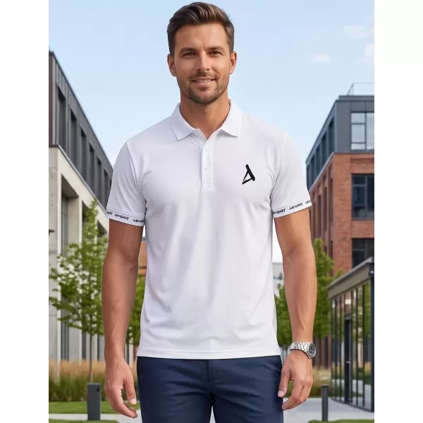  Tricou funcțional pentru bărbați cu guler premium ALTISPORT VOJ/ALM000TR05 ALB 