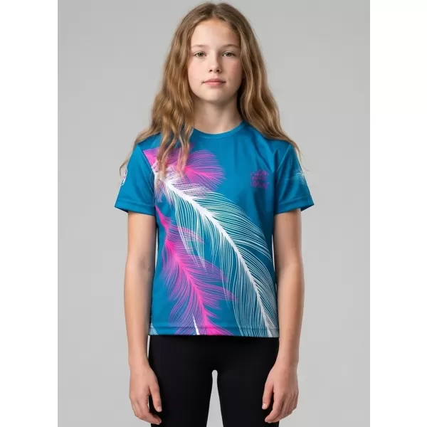  Tricou funcțional premium pentru copii ALTISPORT VOJ/ALK001TR01 BENZINĂ/ROZ 