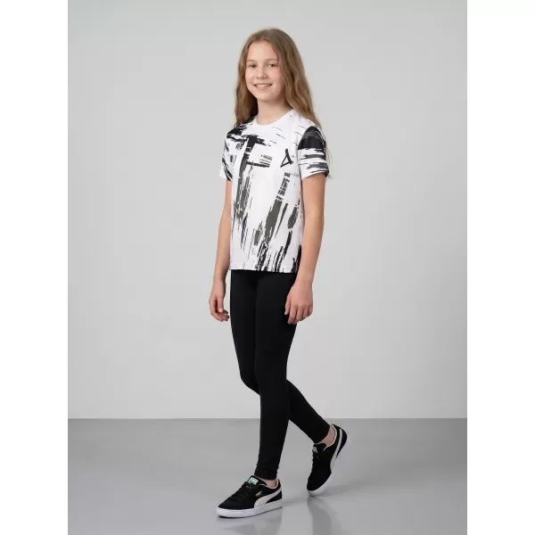  Tricou funcțional premium pentru copii ALTISPORT VOJ/ALK010TR01 ALB/NEGRU 