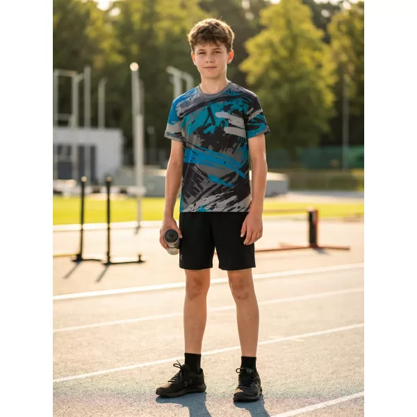  Tricou funcțional premium pentru copii ALTISPORT VOJ/ALK014TR01 NEGRU/KEROSEN 