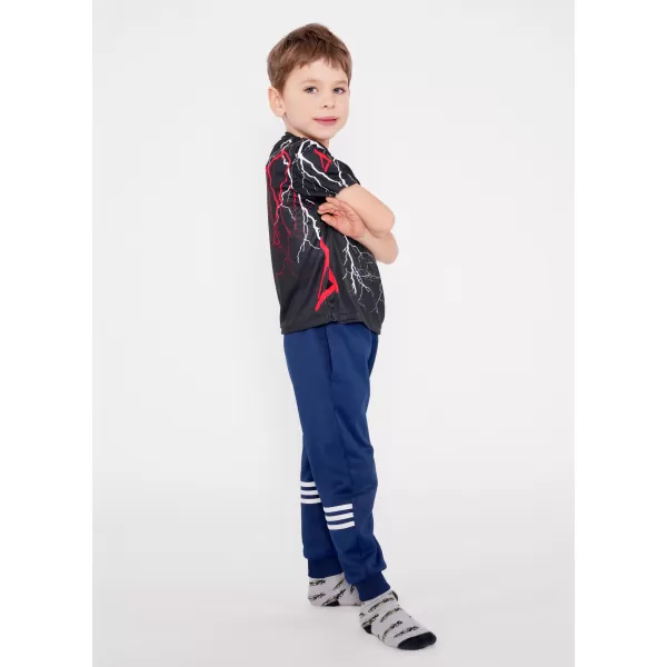  Tricou funcțional premium pentru copii ALTISPORT VOJ/ALK004TR01 NEGRU/ROSU 