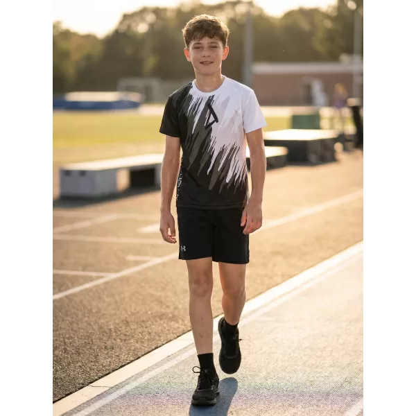  Tricou funcțional premium pentru copii ALTISPORT VOJ/ALK006TR01 ALB-NEGRU 