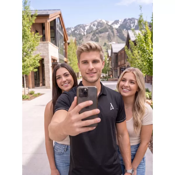  Tricou funcțional pentru bărbați cu guler premium ALTISPORT VOJ/ALM000TR05 NEGRU 