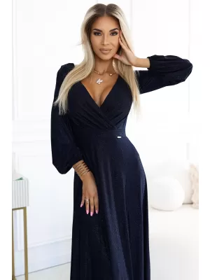 Rochie NUMOCO NELA 572-1 ALBASTRU ÎNCHIS
