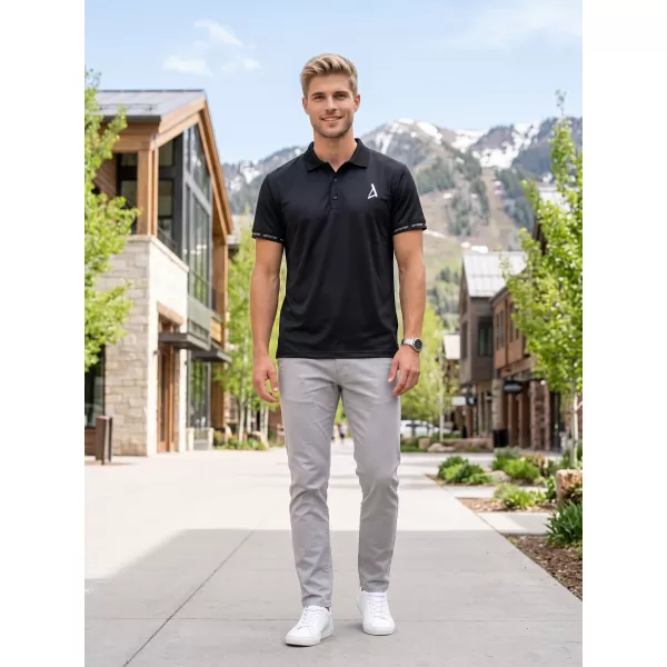  Tricou funcțional pentru bărbați cu guler premium ALTISPORT VOJ/ALM000TR05 NEGRU 