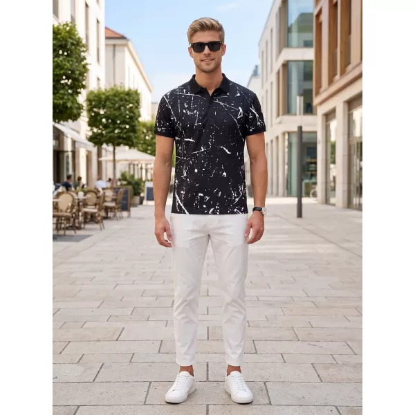  Tricou funcțional pentru bărbați cu guler premium ALTISPORT VOJ/ALM034TR05 NEGRU 