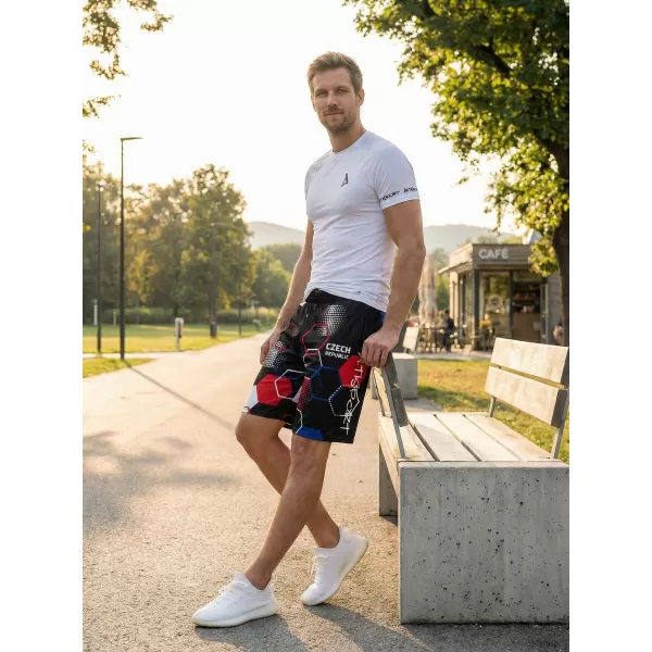  Pantaloni scurți funcționali premium pentru bărbați, fără buzunare ALTISPORT VOJ/ALM036KRA02 HEXA NEGRU 