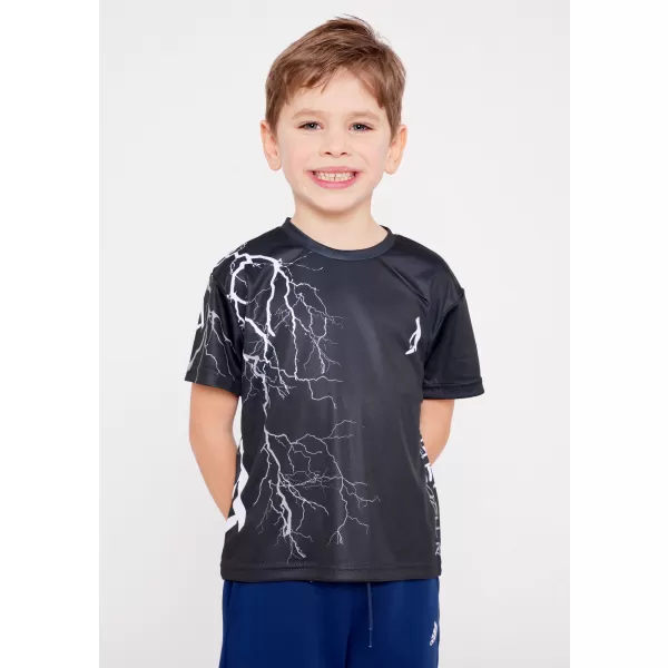  Tricou funcțional premium pentru copii ALTISPORT VOJ/ALK004TR01 ALB-NEGRU 