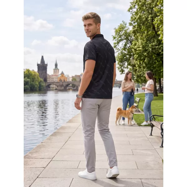  Tricou funcțional pentru bărbați cu guler premium ALTISPORT VOJ/ALM050TR05 NEGRU 